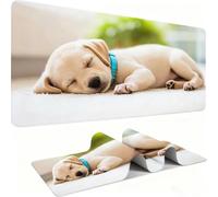 Tapis de Souris Chien/Animal XXL 800 x 400 mm Grand Tapis Souris Bords Cousus Imperméable Antidérapant Grand Accessoire Bureau étendu pour PC, Portable Améliore Précision et Vitesse. j0zj-759