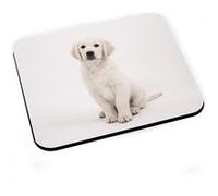 Tapis de souris Chiot labrador blanc bebe chien trop mignon Blanc G