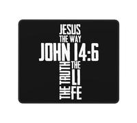 Tapis De Souris Christianty Verse Jesus The Way John 14：6 Mouse Pad Durable sous-Main Portable Accessoires De Jeu pour Ordinateur Jeu Gaming XL