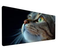 Tapis de Souris Ciel Étoilé Gaming Tapis de Souris XXL 23.6 x 11.8 Inch, Lumineux Tapis de Bureau Bords Cousus Imperméable Antidérapant, Améliore la Vitesse et la Précision, pour Bureau, Model 42