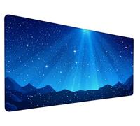 Tapis de Souris Ciel Étoilé Gaming Tapis de Souris XXL 47.2 x 15.7 Inch, Lumineux Tapis de Bureau Bords Cousus Imperméable Antidérapant, Améliore la Vitesse et la Précision, pour Bureau, Model 42