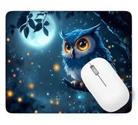Tapis De Souris Ciel étoilé Mouse Pad Petit 34 x 28 cm, Hibou Tapis Souris Gamer, Base en Caoutchouc Imperméable et Antidérapante, Offrez-Vous Une Glisse Ultra-Douce et Un Suivi Optimal p1j-953