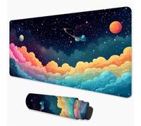Tapis de Souris Ciel étoilé Tapis de Souris XXL 600x400 mm Arc-en-Ciel sous Main Bureau avec Surface Imperméable et Base Antidérapante, Mouse Pad pour Bureau, Ordinateur, Améliore Vitesse 3Y-609
