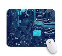 Tapis De Souris Circuit Imprimé Électronique Technologie du Matériel Informatique Carte Mère Puce Numérique Tapis De Souris Carré Personnalisé Tapis Souris, pour Maison, Jeux, 25 x 30cm