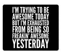 Tapis De Souris Citations Drôles pour Être Génial 25X30Cm Base en Caoutchouc Tapis De Souris Gaming Bords Cousus Tapis pour Ordinateur Gamer