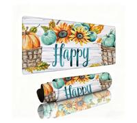 Tapis de Souris Citrouille Tapis de Souris XXL Poire Mouse Pad 800x300x3mm, Base Caoutchouc Anti-Dérapant, Améliore la Précision et la Vitesse, Texturée Résistant à Usure Lavable, Cadeaux Homme 0B-889