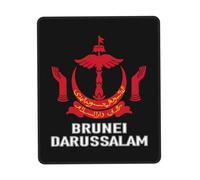 Tapis De Souris Coat of Arms of Brunei Darussalam Emblem Mousepad Parfait sous-Main Anti-Dérapant Mouse Pad pour Claviers Table Voyage 25X30CM