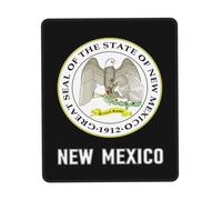 Tapis De Souris Coat of Arms of New Mexico Flag Emblem Mousepad Anti-Dérapant Mouse Pad Parfait sous-Main pour Voyage Travail Table 25X30CM