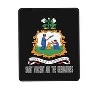 Tapis De Souris Coat of Arms of Saint Vincent and The Grenadines Emblem Mouse Pad Parfait Mousepad Anti-Dérapant sous-Main pour Travail Table Claviers 25X30CM