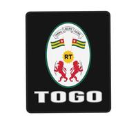 Tapis De Souris Coat of Arms of Togo Flag Togolese Emblem Mousepad Anti-Dérapant Tapis De Bureau Doux sous-Main pour Claviers Voyage Table 25X30CM