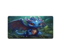 Tapis de Souris Cobalt Baby Dragon Lavable 30x60cm Grand Format Surface Douce et Lisse Base en Caoutchouc antidérapante Tissu Doux et imperméable