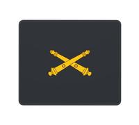 Tapis De Souris Collier D'Artillerie De Campagne De L'Armée Américaine en Laiton Imprimé Mouse Pad avec Base en Caoutchouc Tapis De Souris De Jeu Durable Accessoire Bureau pour Gaming Souris