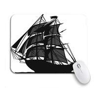 Tapis De Souris Colonial Voile Pirate Bateau Voiles Bateau Guerre Révolutionnaire Vol Tapis Souris Personnalisé Tapis De Souris Carré, Pour Maison, Jeux, 25 x 30cm