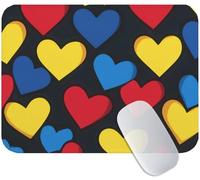 Tapis de Souris Coloré Gaming Petite 300 x 250 x 3 mm, Tapis Souris Amour, Base Anti-Dérapante en Caoutchouc, Surface Micro-Tissée pour Précision, Silencieux, pour Usage Bureau et Télétravail M3-983