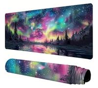 Tapis De Souris Coloré Mouse Pad XXL 700x300x3mm, Aurore Tapis Souris Gamer, Caoutchouc Antidé Rapante Lavable Approprié, Bords Surpiquás Tapis de Bureau pour Maison/Bureau Decoration, Cadeau J1-239