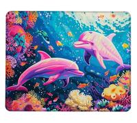 Tapis de Souris Coraux Gaming Tapis Souris Bord Cousu et Base en Caoutchouc Mousepad Imperméable Mouse Pad Améliorées Vitesse et la précision pour PC Portable, Gaming Accessoires 260x220x3mm H0-297
