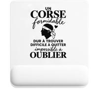 Tapis de Souris Corse Formidable | Tapis Ergonomique 22 × 18 cm Repose-Poignet Mousse | Bureau Télétravail Études | Idée Cadeau Île de Beauté Collègue Noël