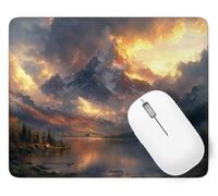 Tapis De Souris Coucher de Soleil Mouse Pad Petit 60 x 40 cm, Montagne Tapis Souris Gamer, Base en Caoutchouc Imperméable et Antidérapante, Offrez-Vous Glisse Ultra-Douce pour Travail, Jeux p1j-693