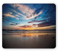 Tapis De Souris Coucher De Soleil sur La Mer Horizon sur Une Plage Tropicale Vacances De Pêche Été Philippines Bureau Tapis Souris Moderne Tapis De Souris D'Ordinateur, pour Ordinateur, 25x30cm