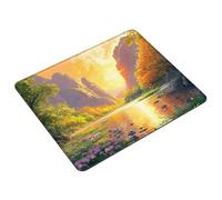 Tapis de Souris Coucher de Soleil Tapis Souris Gaming Montagne Mouse Pad avec Base en Caoutchouc Antidérapant, Petit Mousepad pour Gamer, PC, Ordinateur Portable, Bureau, Cadeau 24 x 20 cm S0-831