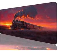 Tapis de Souris Coucher Soleil Tapis de Souris Gaming xxl 700x300x3mm,Former Mouse Pad Imperméable et Antidérapant les Bords à Double Couture Assurent Durabilité,Tandis Microfibre Cadeaux Homme N1-844