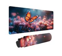 Tapis de Souris Couleur 1500 x 800 x 3MM Tapis de Souris Gamer Papillon, Accessoire Bureau Travail Grand avec Base en Caoutchouc Antidérapant Surface, Gaming Accessoire pour Gamer, Portable -TL359Z