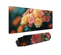 Tapis de Souris Couleur 900x400x3MM Tapis de Souris Gamer Bouquet, Accessoire Bureau Travail Grand avec Base en Caoutchouc Antidérapant Surface, Gaming Accessoire Étanche pour Gamer, Portable -TL365Y
