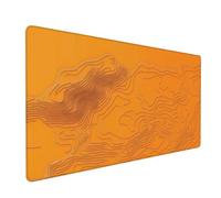 Tapis de Souris Couleur Orange Tapis de Souris Gamer Abstrait Grande Mousepad 1000x500x3mm Mouse Pad Antidérapante avec Coutures sur Les Bords pour PC, Ordinateur, Travail, Cadeaux pour Hommes XZ-945