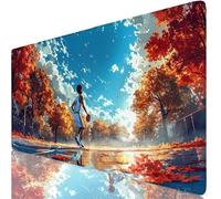 Tapis de Souris Couleur Orange Tapis de Souris XXL 1000 x 500 mm, Mouse Pad Basket-Ball avec Base Anti-Dérapage, Design Durable et Imperméable, Améliore la précision et la Vitesse, Gamer, PC K0-431