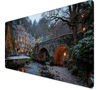Tapis de Souris Couleur orange Tapis de Souris XXL Château 600 x 300mm Mouse Pad avec Coutures sur Les Bords, en Caoutchouc Antidérapant et Imperméable Mouse Pad Gaming, pour Maison/Gamer/Bureau z2333
