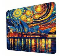 Tapis de Souris - Couleur, Tapis de Souris d'Ordinateur, Base Caoutchouc Anti-Dérapant, Glissement Facile, Résistant aux Eclaboussures, Portable sous Main Bureau Architecture - 340 x 280 x 3mm J0-128