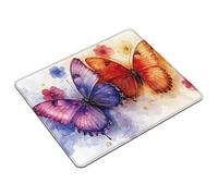 Tapis de Souris Couleur Tapis Souris Gaming Papillon Mouse Pad avec Base en Caoutchouc Antidérapant, Petit Portable Mousepad pour Gamer, PC, Ordinateur Portable, Bureau, Cadeau 24 x 20 cm S0-853