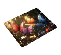 Tapis de Souris Couleur Tapis Souris Gaming Papillon Mouse Pad avec Base en Caoutchouc Antidérapant, Petit Portable Mousepad pour Gamer, PC, Ordinateur Portable, Bureau, Cadeau 29 x 24 cm S0-551