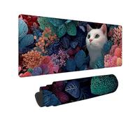 Tapis de Souris Couleur Tapis Souris XXL 100x50cm, sous Main Bureau Chat Mouse Pad avec Bords Cousus, Imperméable Base en Caoutchouc Antidérapant Surface pour Bureau, Études, Gaming -zjn250975K53DH4