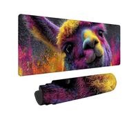 Tapis de Souris Couleur Tapis Souris XXL 80x40cm, sous Main Bureau Alpaga Mouse Pad avec Bords Cousus, Imperméable Base en Caoutchouc Antidérapant Surface pour Bureau, Études, Gaming -zjn2509S5