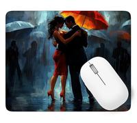Tapis De Souris Couples Mouse Pad Petit 25 x 21 cm, Rue Tapis Souris Gamer, Base en Caoutchouc Imperméable et Antidérapante, Offrez-Vous Une Glisse Ultra-Douce et Un Suivi Optimal Jeux p1j-412
