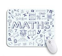 Tapis De Souris Cours De Mathématiques Doodle Formules Mathématiques Nombres Et Cahier D'Exercices Bureau Tapis Souris Résistant À Usure Tapis De Souris Carré, pour Ordinateur, Maison, 25 x 30cm