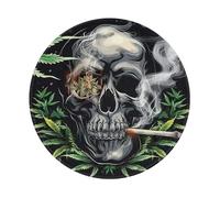 Tapis De Souris Crâne Feuilles De Cannabis Psychédéliques Marijuana Weed | 20Cm Mouse Pad Base En Caoutchouc Portable Tapis Souris Pour Ordinateur Pc Travail
