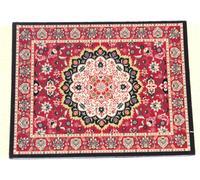 Tapis De Souris Créatif Mini Tapis Oriental Motif Tissu Textile Petit Tapis De Souris Avec Pompons En Coton Tapis De Souris Accessoires D'Ordinateur Sous-Verre 28 X 18 Cm 14#Rouge