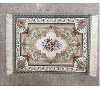 Tapis De Souris Créatif Mini Tapis Oriental Motif Tissu Textile Petit Tapis De Souris Avec Pompons En Coton Tapis De Souris Accessoires D'Ordinateur Sous-Verre 28 X 18 Cm 24#Vert