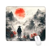Tapis de Souris Crème, 420x350x3mm Tapis de Souris Gamer sommet montagne Mousepad, Imperméable et Antidérapante Carré Cabine Mouse Pad avec Bords Surpiqués, pour Bureau Décoration, Homme Cadeaux J-548