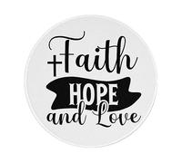 Tapis De Souris Croix De Jésus Foi Espérance Amour 8 Mouse Pad Bords Cousus Mousepad Petit Tapis De Souris Gaming pour Travail Bureau Maison 20X20 Cm