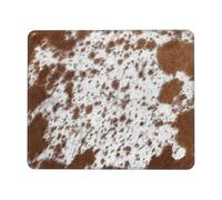 Tapis De Souris Cuir De Vachette Marron Rustique De Style Western Primitif Mousepad De Bureau Tapis De Bureau Accessoires De Jeu Mac Et Pc pour Gaming Bureau Clavier 25X30Cm