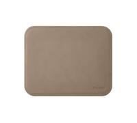 Tapis de Souris Cuir Gris Tourterelle - Coins Ronds Coutures Artisanales