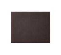 Tapis de Souris Cuir Marron Brun Coins Carrés Coutures Artisanales Antidérapant