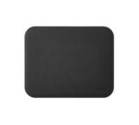 Tapis de Souris Cuir Noir - Coins Ronds Coutures Artisanales Antidérapant