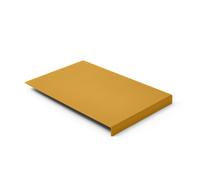 Tapis de Souris Cuir Véritable Jaune - Avec Rebord et Fond Antidérapant