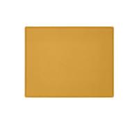Tapis de Souris Cuir Véritable Jaune - Coins Carrés et Coutures Artisanal