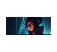 AKUMA - Tapis de Souris Gaming Cyber P02 - Grand Format XXL 900 x 400 mm - Base en Caoutchouc Naturel Antidérapante - Surface Tissu Haute Précision et Vitesse