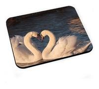 Tapis de souris Cygnes amoureux / coeur / parade nuptiale / amour sauvage G